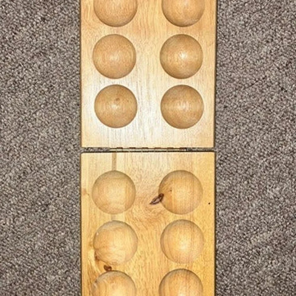 Wooden Mancala Folding Board Game - REPLACEMENT BOARD ONLY - Kids/Family Game